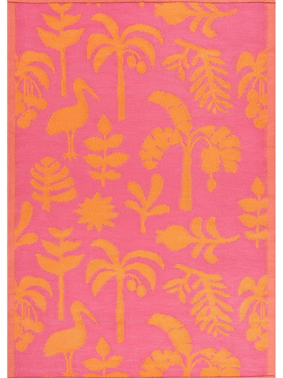 Furn Orange Pink Marula Tropical Outdoor/Indoor Rug Sale