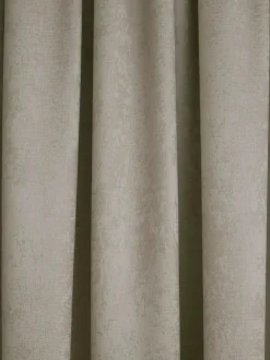Fusion Natural Galaxy Room Darkening Woven Pair of Pencil Pleat Curtains Clearance