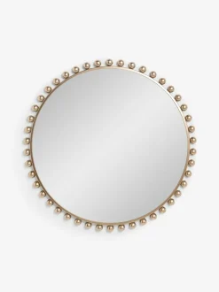Next Gold Bobbin Round Wall Mirror Outlet