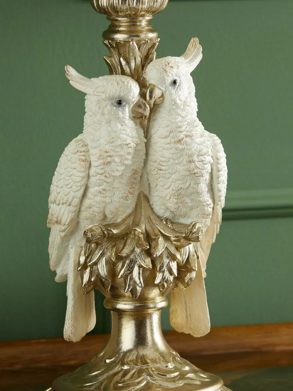 Next Gold Cockatoo Pillar Candle Holder Outlet