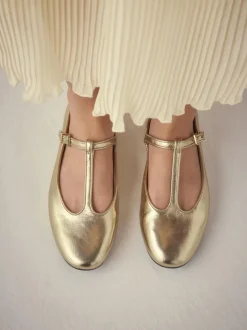 Next Gold Forever Comfort® Leather T-Bar Mary Jane Shoes Best