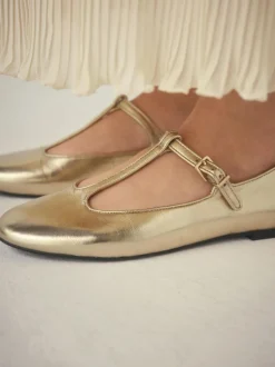 Next Gold Forever Comfort® Leather T-Bar Mary Jane Shoes Best