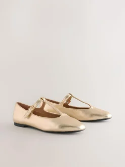 Next Gold Forever Comfort® Leather T-Bar Mary Jane Shoes Best