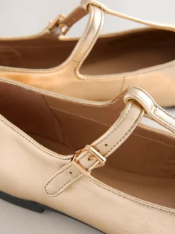 Next Gold Forever Comfort® Leather T-Bar Mary Jane Shoes Best