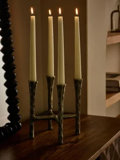 Next Gold Forged Metal Candlestick Sale
