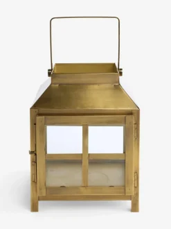 Next Gold Metal and Glass Lantern Medium Clearance
