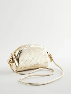 Next Gold Metallic Cross-Body Bag Hot