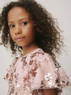 Next Gold Sequin Party Dress (3-16yrs) Online