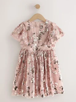 Next Gold Sequin Party Dress (3-16yrs) Online