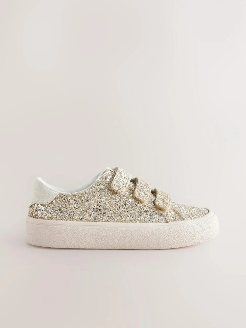 Next Standard Fit (F) Low Top Trainers Gold