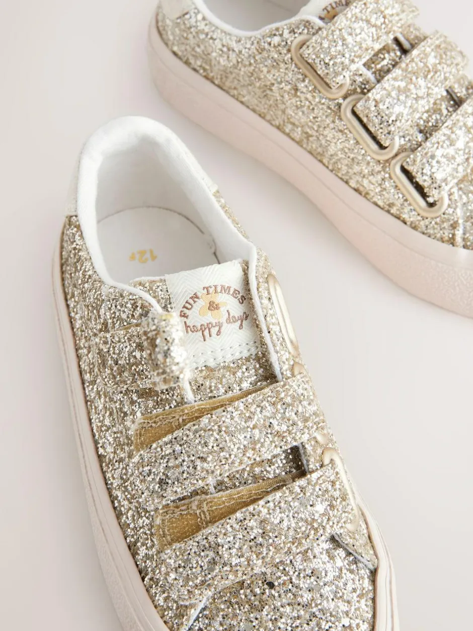 Next Standard Fit (F) Low Top Trainers Gold