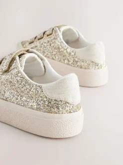 Next Standard Fit (F) Low Top Trainers Gold