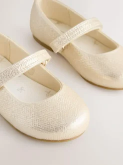 Next Standard Fit (F) Mary Jane Touch Fastening Occasion Shoes Gold Hot