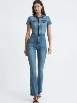 Good American Denim Bootcut Jumpsuit Clearance