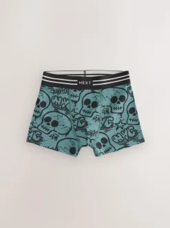 Next Trunks 5 Pack (3-16yrs) Grafitti Skull Print Clearance