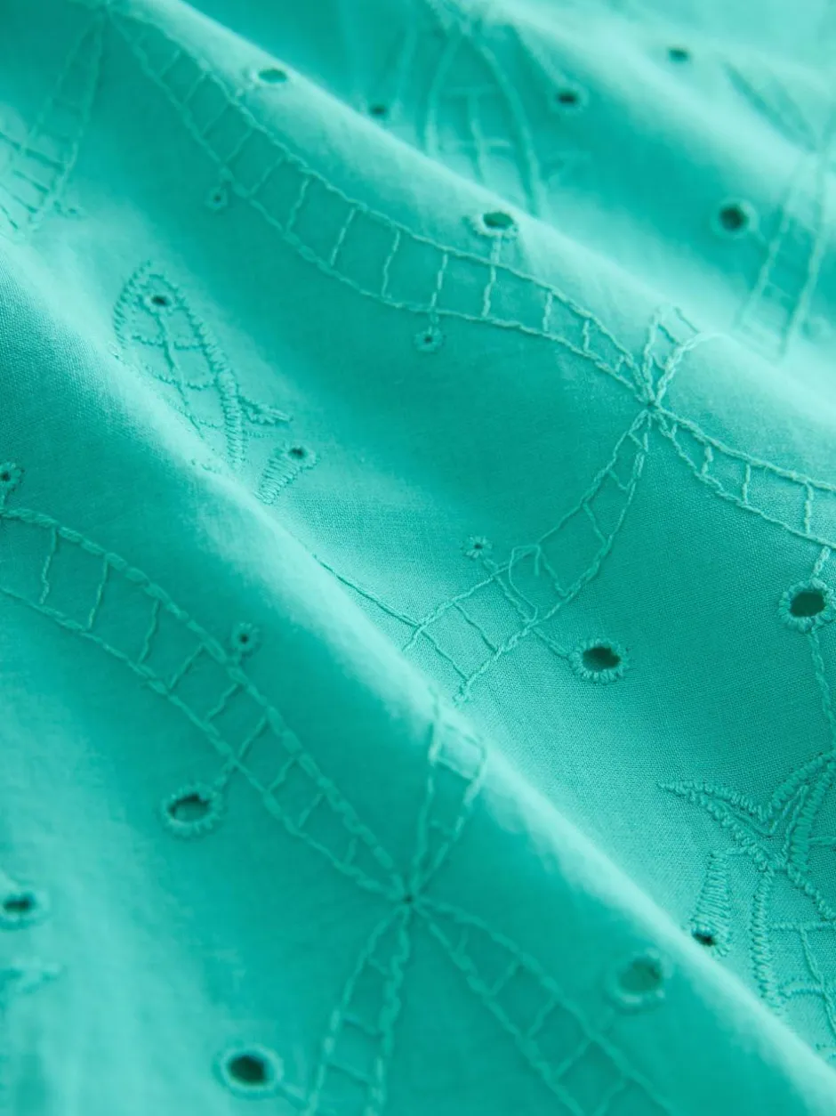Next Green Broderie Shirt Online