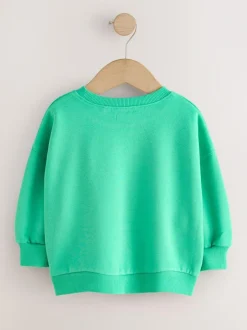 Next Green Cat Crew Neck Sweatshirt (3mths-7yrs) New