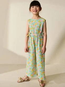 Next Crinkle Jersey Jumpsuit (3-16yrs) Green Ditsy Best