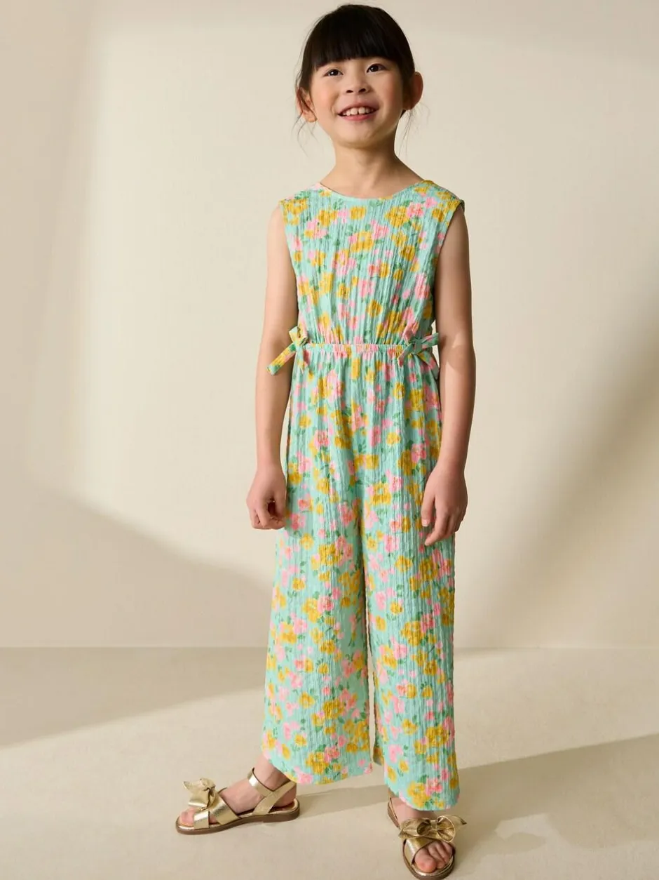 Next Crinkle Jersey Jumpsuit (3-16yrs) Green Ditsy Best