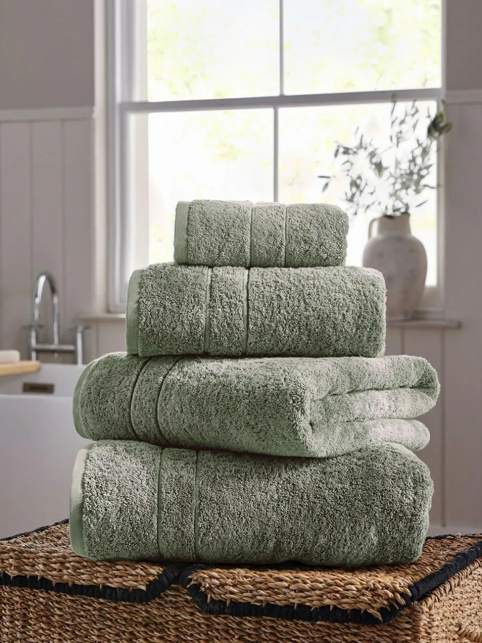 Next Green Egyptian Cotton Luxe Heavy Weight Towel Outlet