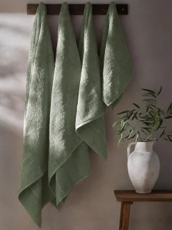 Next Green Egyptian Cotton Luxe Heavy Weight Towel Outlet