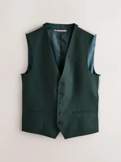 Next Green Flannel Suit Waistcoat Outlet