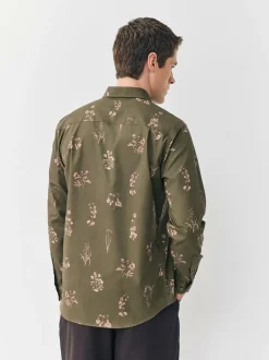 Next Kew Garden Long Sleeve Shirt Green Floral