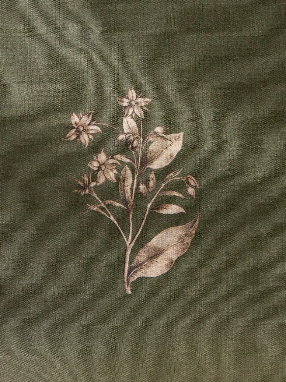 Next Kew Garden Long Sleeve Shirt Green Floral
