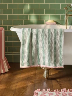 Next Floral Towel Green