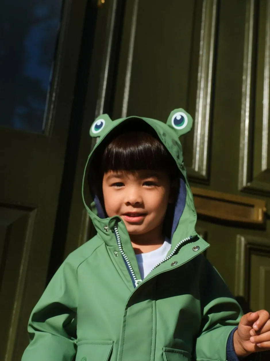 Next Shower Resistant Coat (3mths-7yrs) Green Frog Character Hot