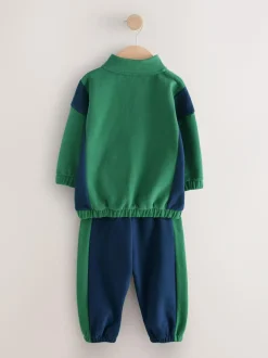 Next Half Zip Top and Joggers Set (3mths-7yrs) Green