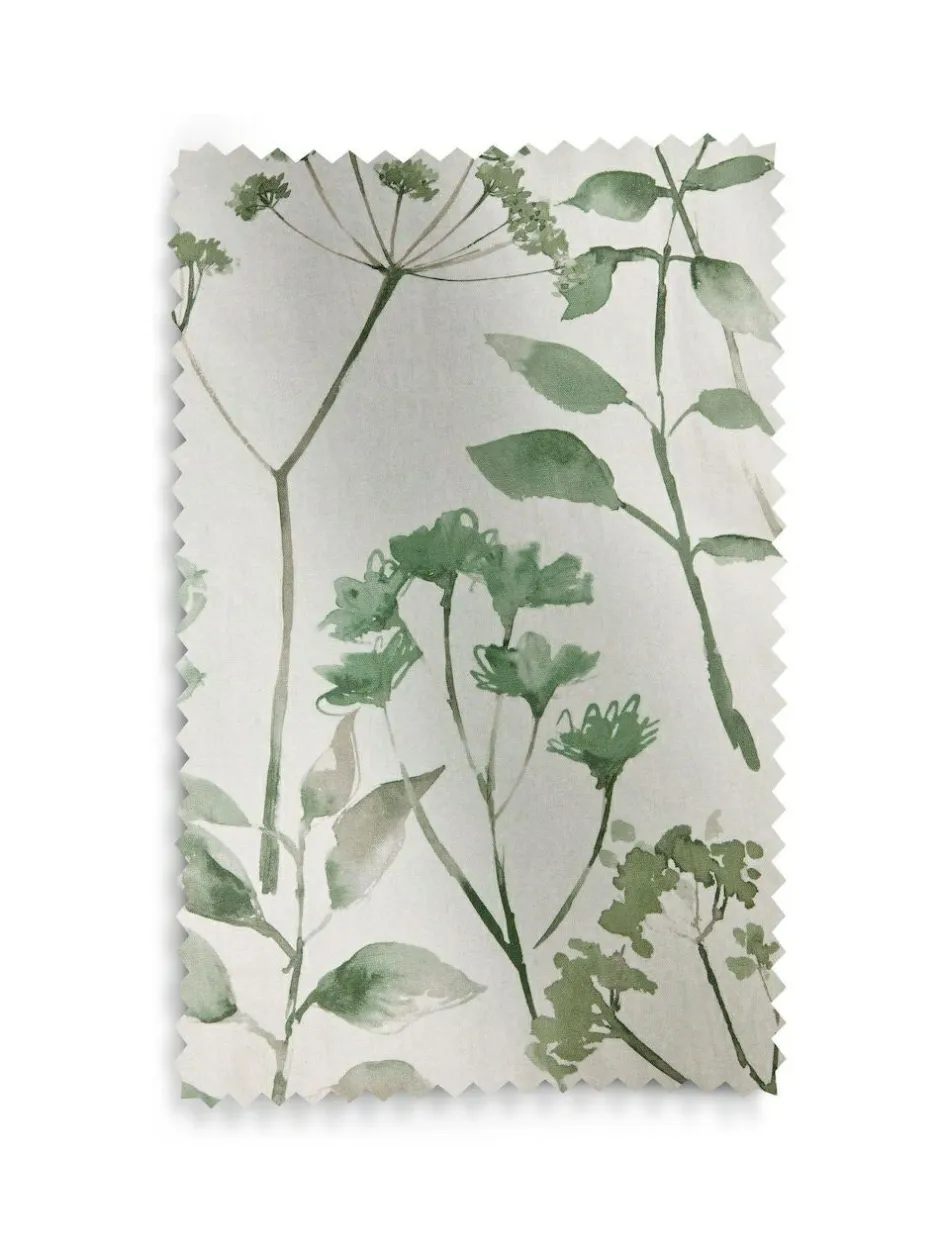 Next Isla Floral Print Pencil Pleat Blackout/Thermal Curtains Green Online