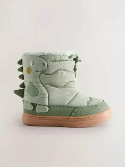 Next Green Khaki Dino Thermal Thinsulate™ Lined Quilted Water Resistant Boots Sale