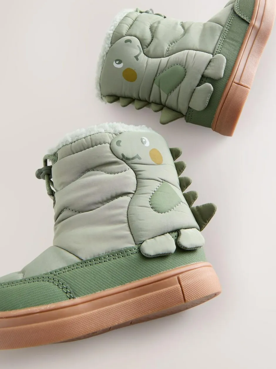 Next Green Khaki Dino Thermal Thinsulate™ Lined Quilted Water Resistant Boots Sale