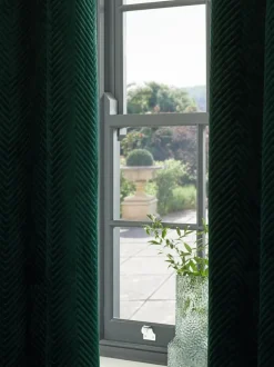 Next Madison Blackout/Thermal Eyelet Curtains Green Sale