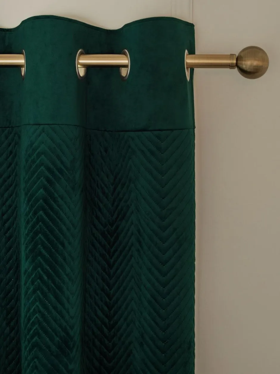 Next Madison Blackout/Thermal Eyelet Curtains Green Sale