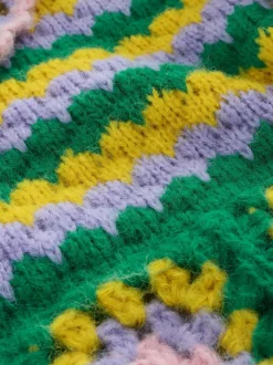 Next Green Multi Patch Hand Crochet Collar Cardigan Clearance