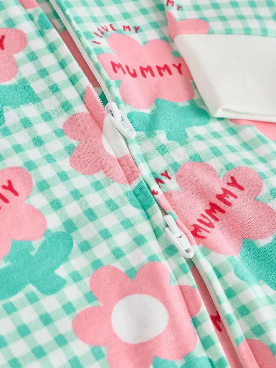 Next Family Two Way Zip Baby Sleepsuit (0mths-2yrs) Green Mummy Outlet