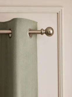 Next Green Olive Blackout/Thermal Cotton Eyelet Curtains Hot