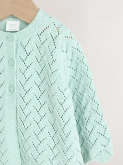 Next Pointelle Knitted Baby Cardigan (0mths-2yrs) Green Discount
