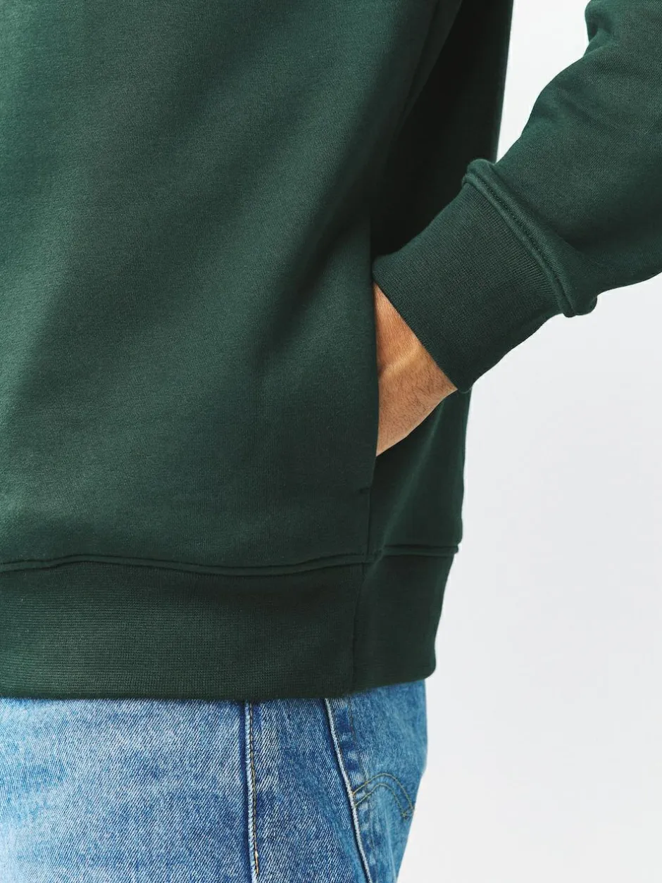 Next Green Quarter Zip Cotton Rich Jersey Sweatshirt Discount