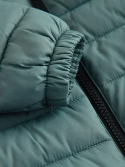 Next Green Quilted Midweight Hooded Jacket (3-16yrs) Online