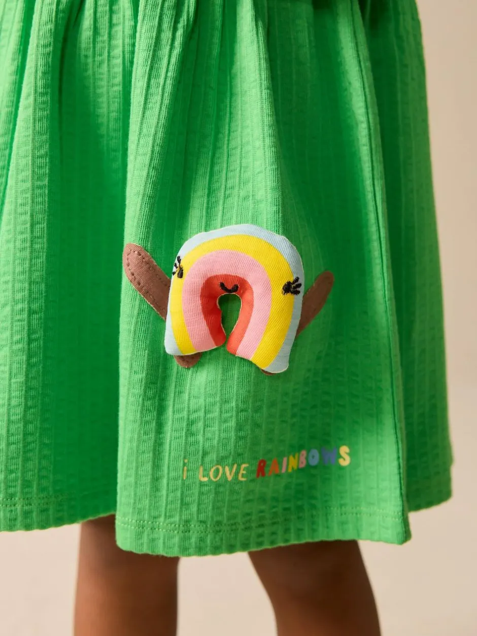Next Jersey Dress (3mths-7yrs) Green Rainbow Clearance