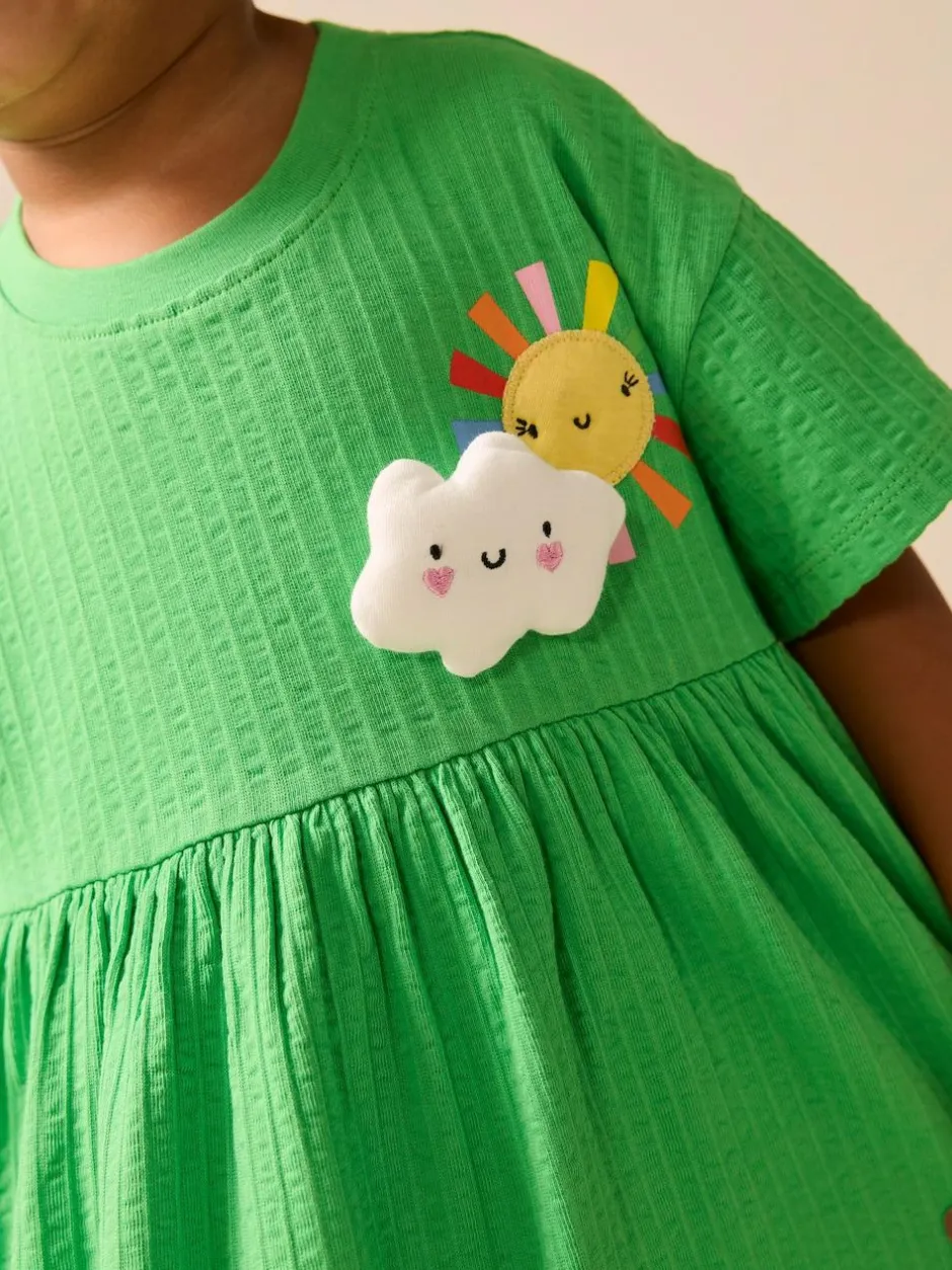 Next Jersey Dress (3mths-7yrs) Green Rainbow Clearance
