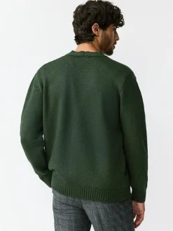 Next Regular Fit Embroidered Chest Motif Cardigan Green Sale