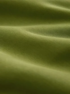 Next Green Regular Fit Heavyweight Cotton Rich Jersey Hoodie Sale