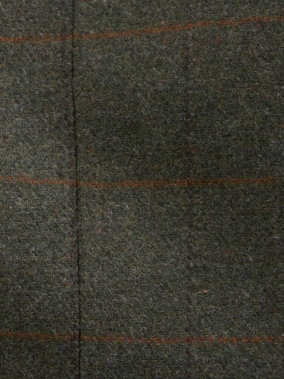 Next Green Regular Fit Nova Fides Italian Wool Blend Trimmed Check Suit Waistcoat Discount