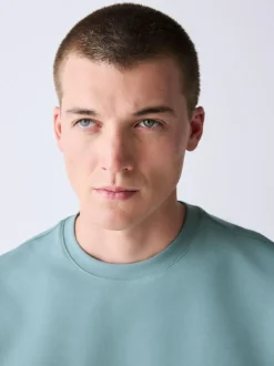 Next Green Sage Regular Fit Smart Soft Touch Heavyweight T-Shirt