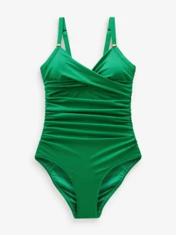 Next Shaping Tummy Control Swimsuit Green Outlet