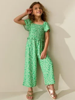 Next Green Shirred Jumpsuit (3-16yrs) Sale
